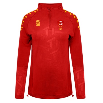 Impact 1/4 Zip Performance Top - Red - Girls Fit