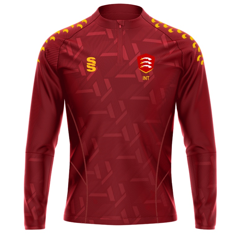 Impact 1/4 Zip Performance Top - Red- Unisex Fit